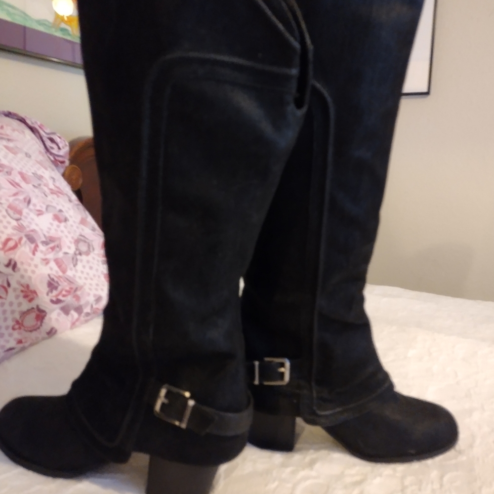 New Fergalicious Black Boots Size 9